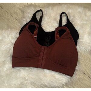 2 AnaOno Super Soft Pocketed Front Close Post Surgery Bras WF Womens 34 M Medium